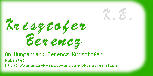 krisztofer berencz business card